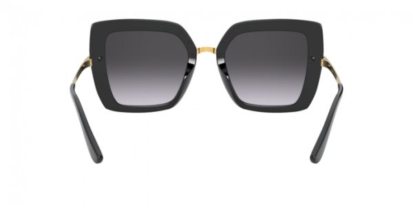 Dolce & Gabbana DG4373 Sunglasses | 32448G Top Black On Print Leo / Black / Light Grey Gradient B... | EZ Contacts