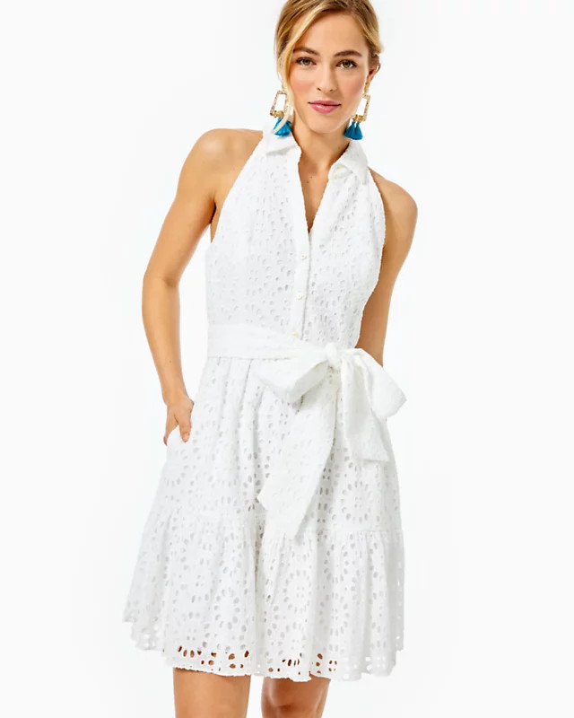 Trisha Eyelet Shirtdress | Lilly Pulitzer