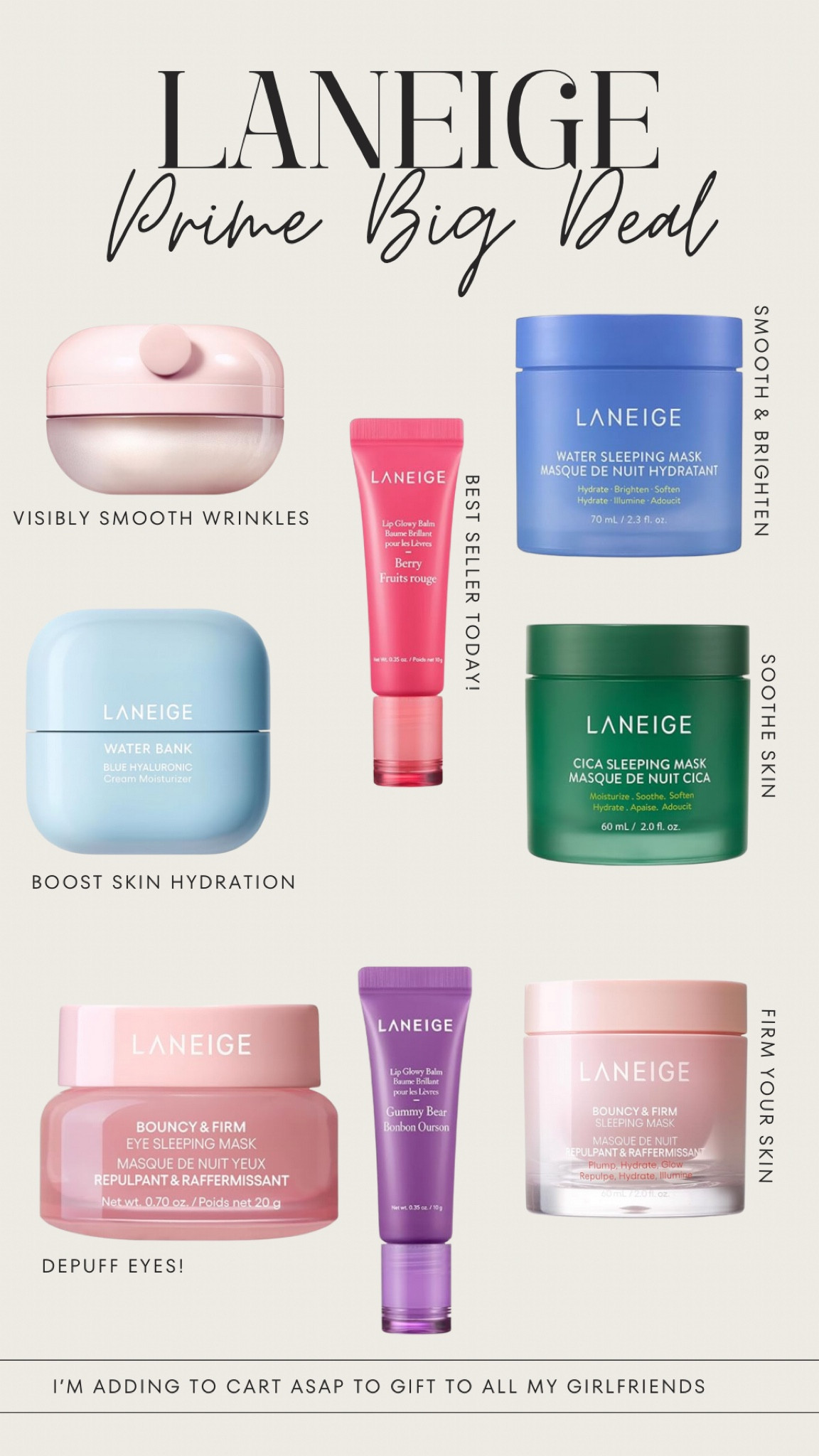 These are top selling Laneige products on major sale today! 

#LTKFindsUnder100 #LTKBeauty #LTKxPrimeDay