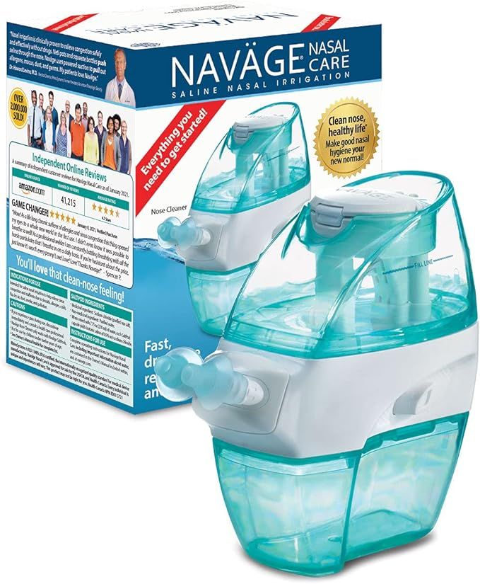 Navage Nasal Care Starter Bundle: Navage Nose Cleaner and 20 SaltPod Capsules | Amazon (US)