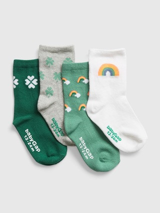 Toddler Shamrock Crew Socks (4-Pack) | Gap (US)