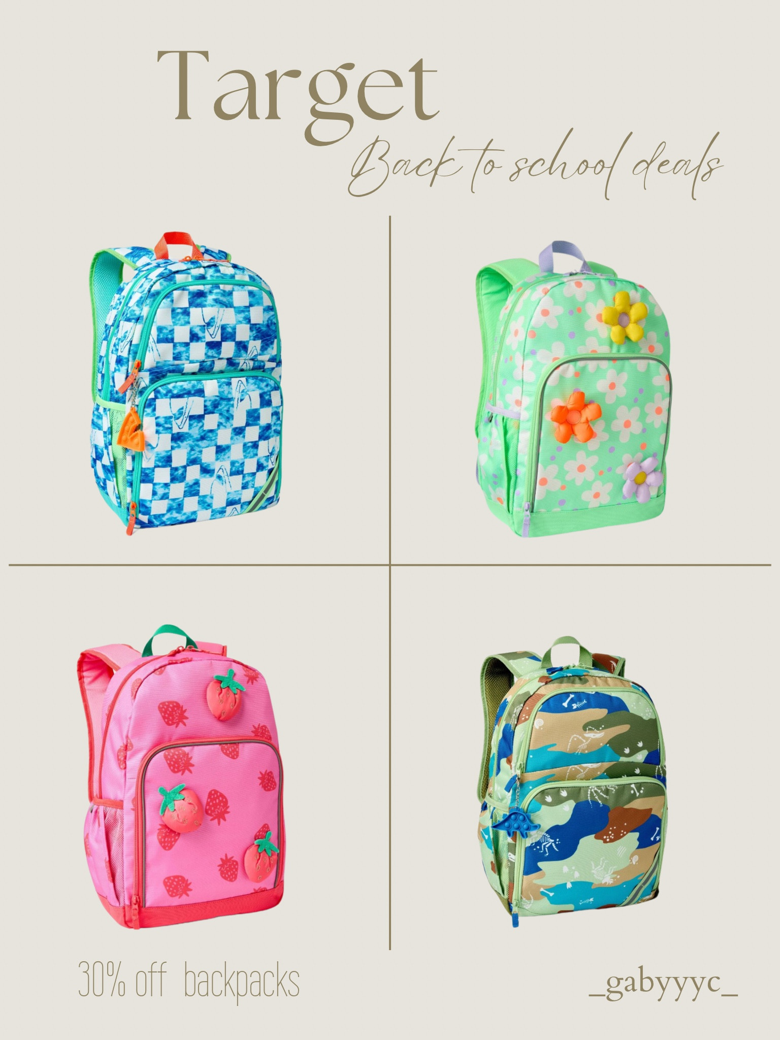 Target back to school deals cat & jack backpacks 30% off 


Target deals , target circle deals , back to school deals 

#LTKSaleAlert #LTKKids #LTKFindsUnder50