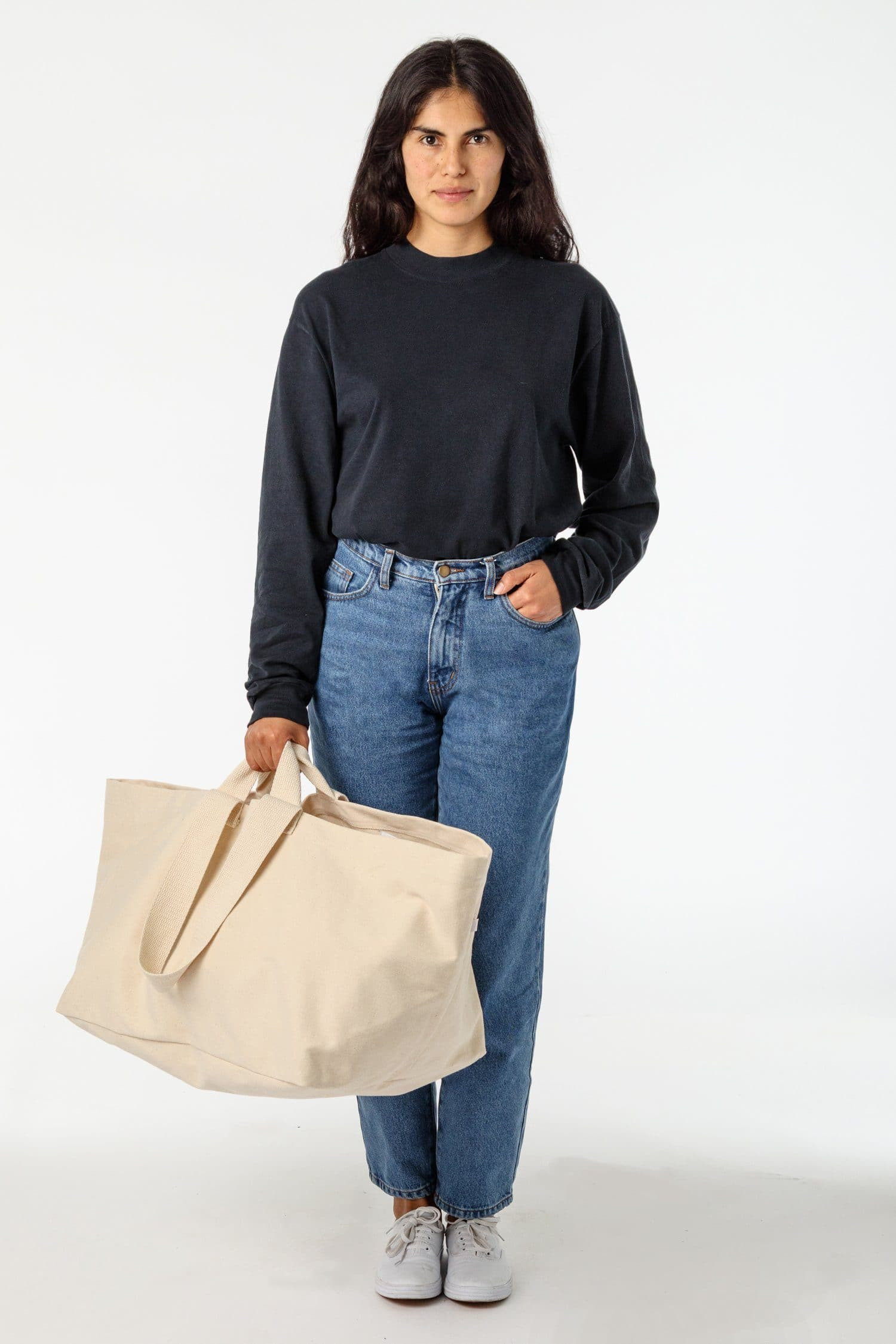 BD12 - Bull Denim Oversized Bag | Los Angeles Apparel