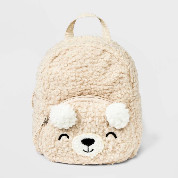 Toddler Teddy Bear Backpack - Cat & Jack™ Cream | Target