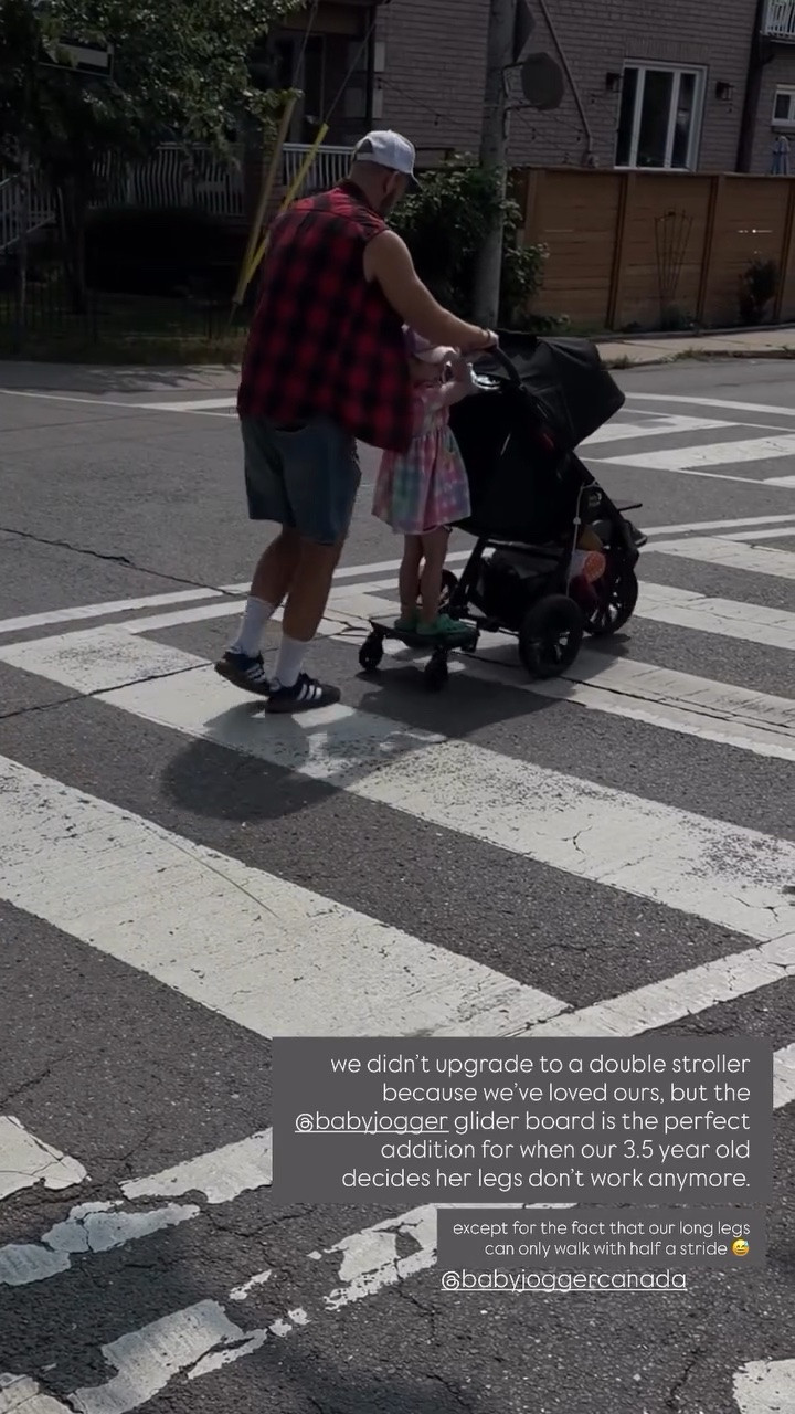 we didn’t upgrade to a double stroller because we’ve loved ours, but the Baby Jogger glider board is the perfect addition for when our 3.5 year old decides her legs don’t work anymore. except for the fact that our long legs can only walk with half a stride 😅 

Our stroller is no longer available but plenty of their other models are!

#LTKbaby #LTKfamily #LTKkids