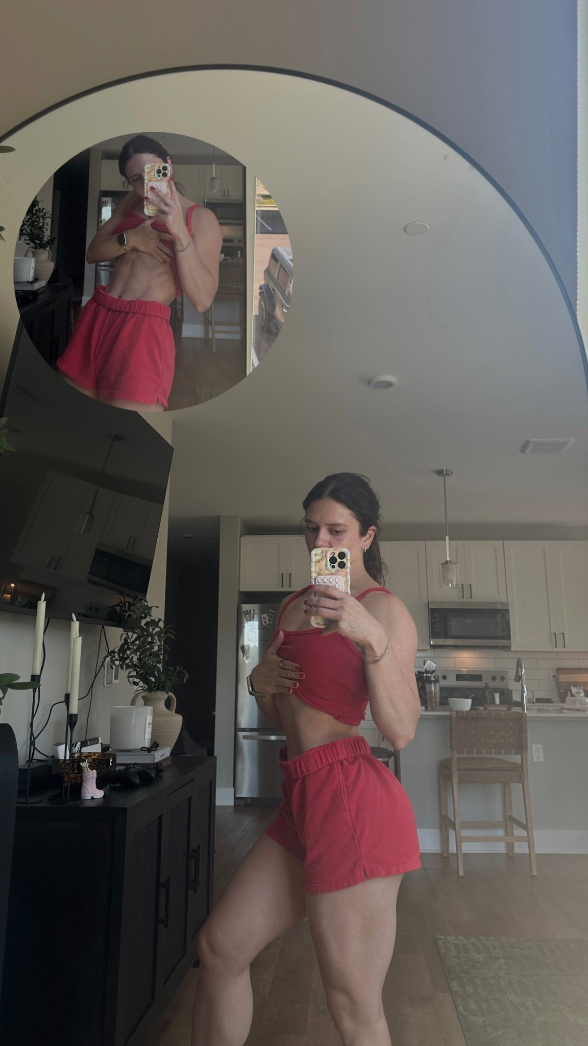 Little red sweat suit ❤️‍🔥 wearing size medium top and bottom