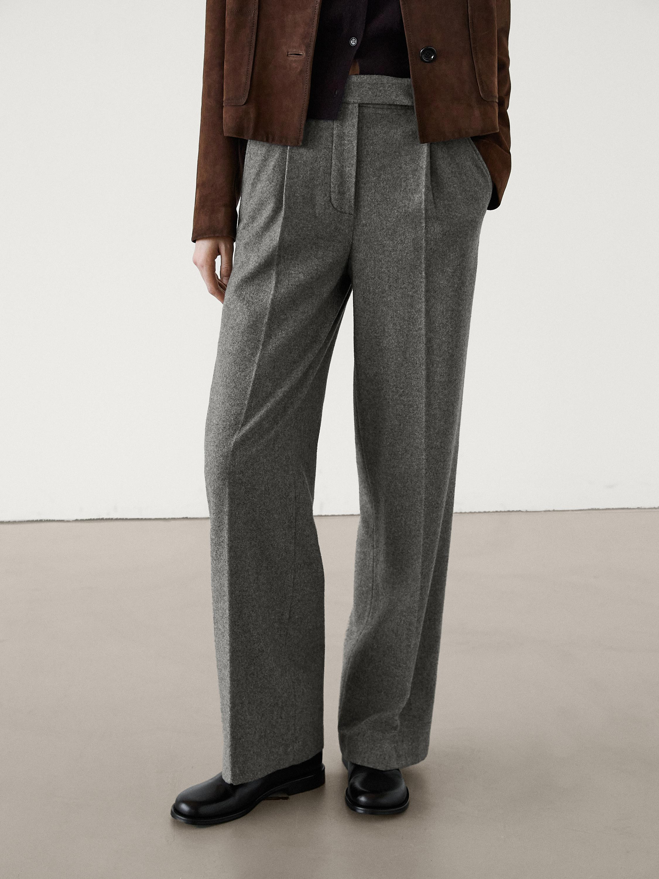 Straight-Fit-Hose mit Wolle | Massimo Dutti DE