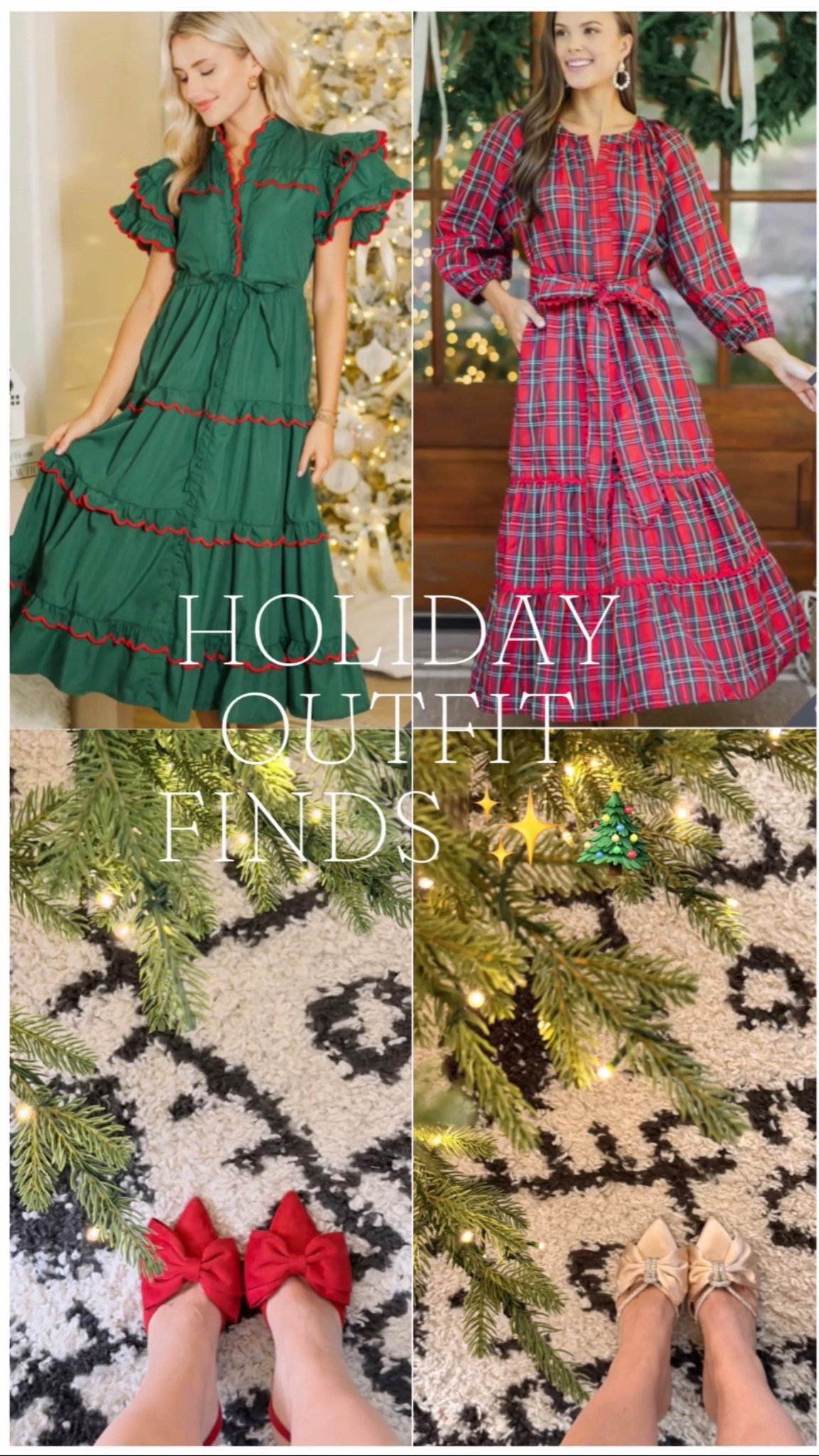 Holiday / Christmas outfit finds !

Shoes are from Amazon and dresses are from: Shop the Mint 

I’ll try on the dresses for you when they arrive ! They look so pretty for all the holiday + Christmas events this season 

Christmas outfit inspo 
Holiday dresses
Holiday heels 

#LTKHoliday #LTKSeasonal #LTKStyleTip