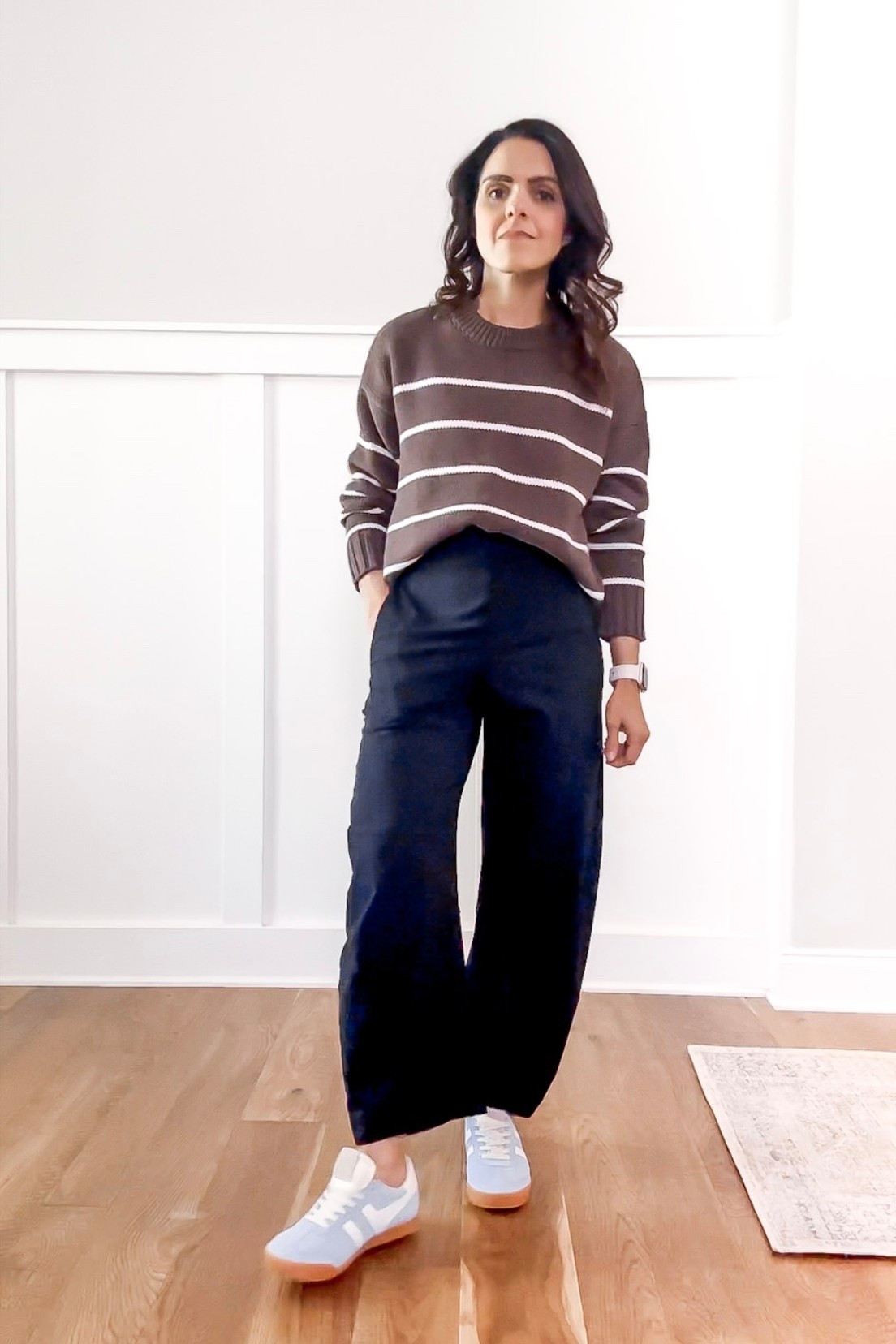 🚨For 10% off your first @Quince purchase use: INFG-26THESARAHSTORIES10 

Spring sweaters I’d pick for your wardrobe! Perfect mom fit — Wear running errands or school drop off!

100% organize cotton striped crew sweater: XS
barrel pant: 4P, tho could go down 
sneaker: tts

#quincepartner

#LTKootd #LTKgrwm