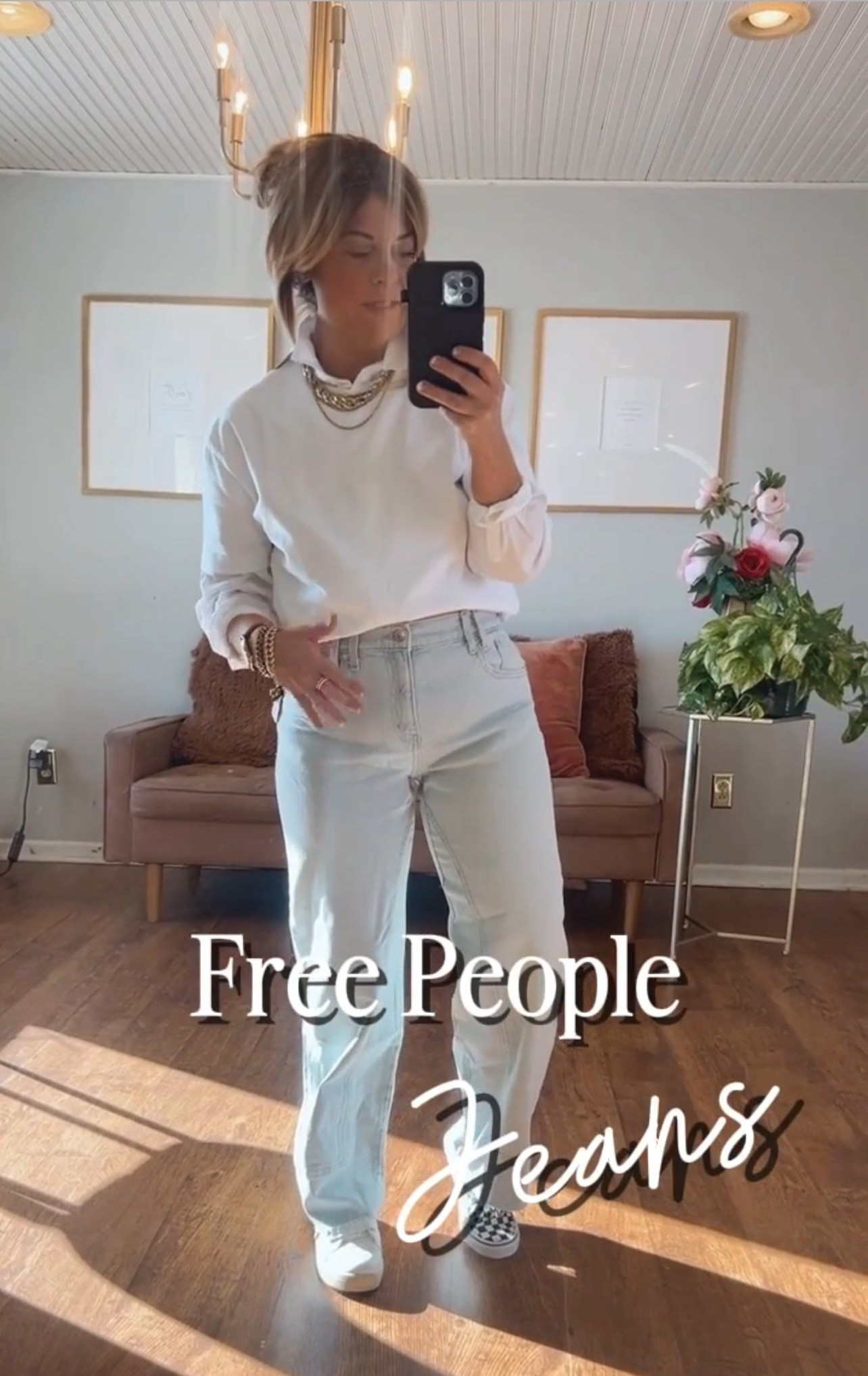 Tee 
Collared shirt 
Barrel jeans 

#LTKgrwm #LTKootd