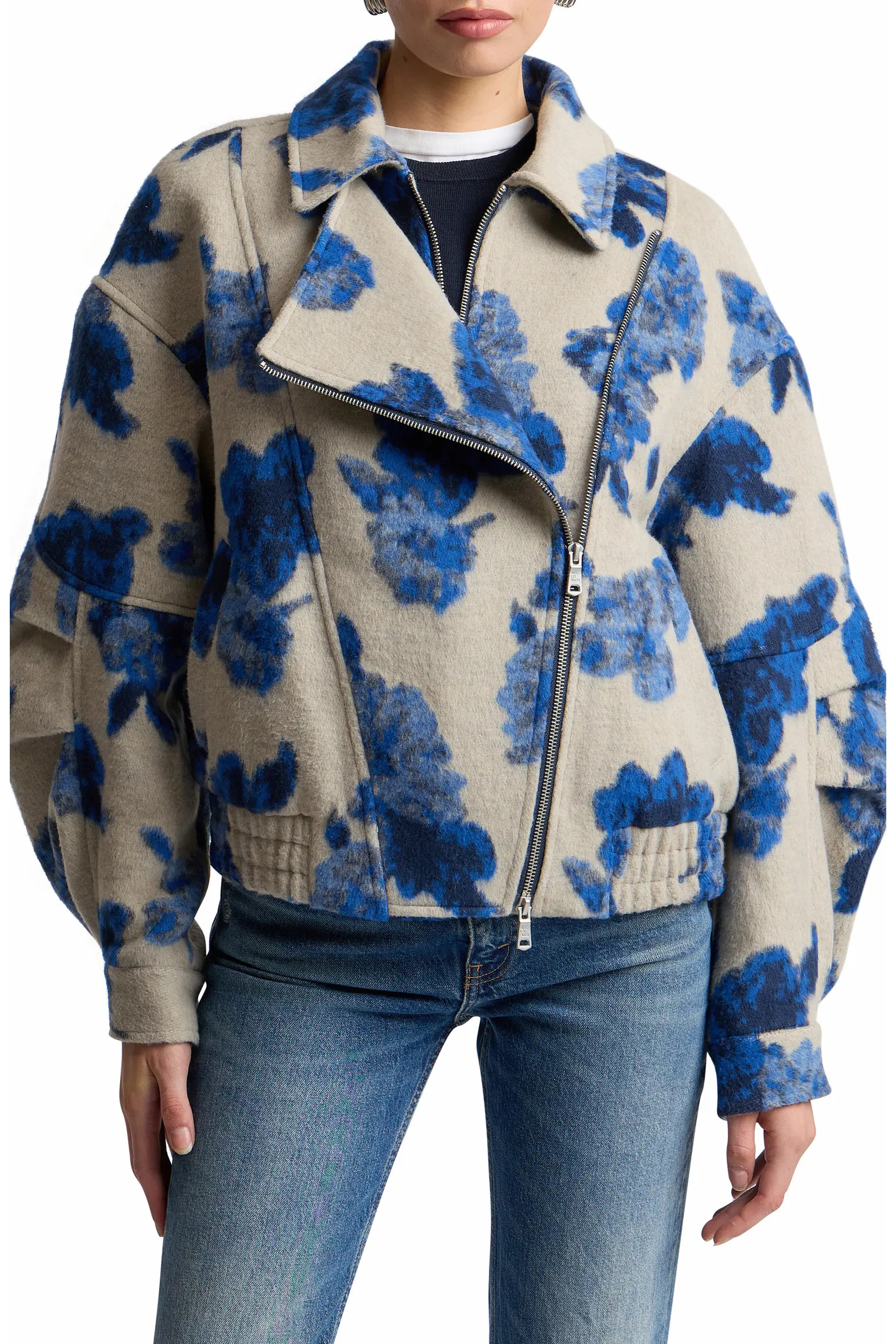 Floral Jacquard Layered Bomber Jacket (Women) | Nordstrom | Nordstrom