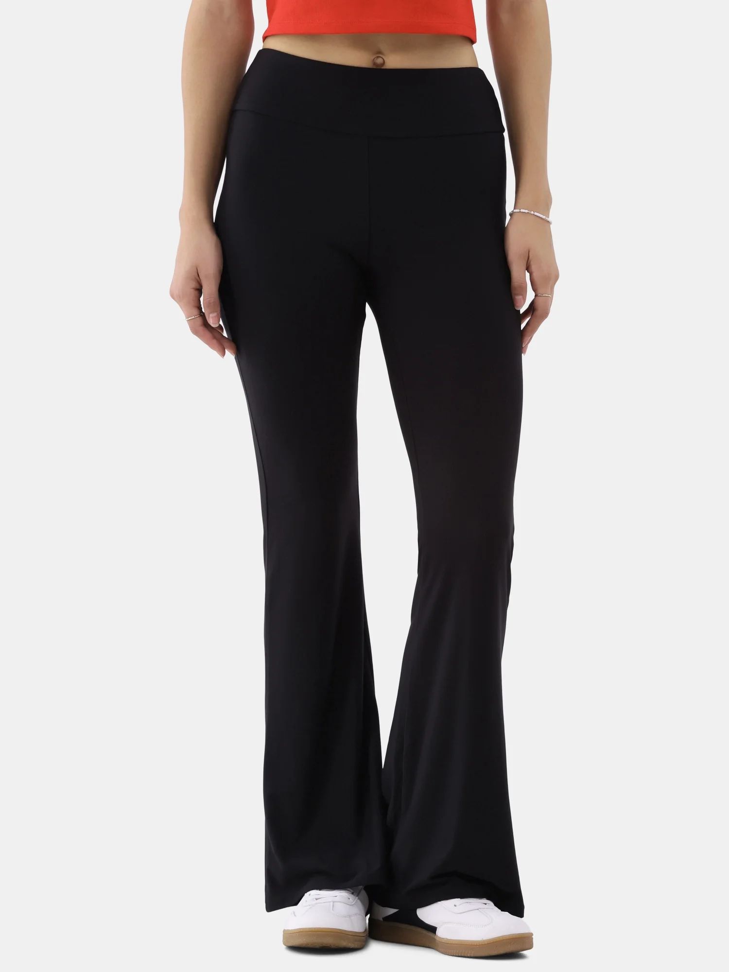 No Boundaries Pull On Flare Pants, 32” Inseam, Women’s | Walmart (US)