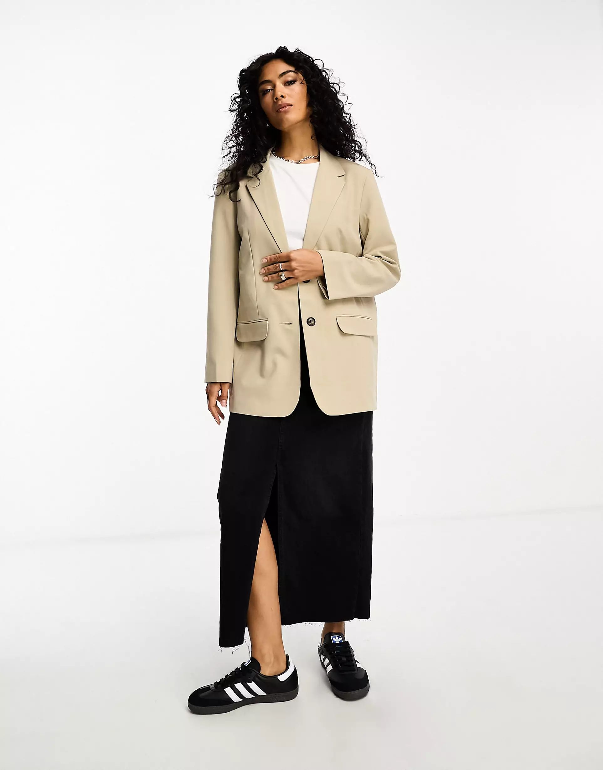 ASOS DESIGN Mix & Match slim boy suit blazer in neutral | ASOS (Global)