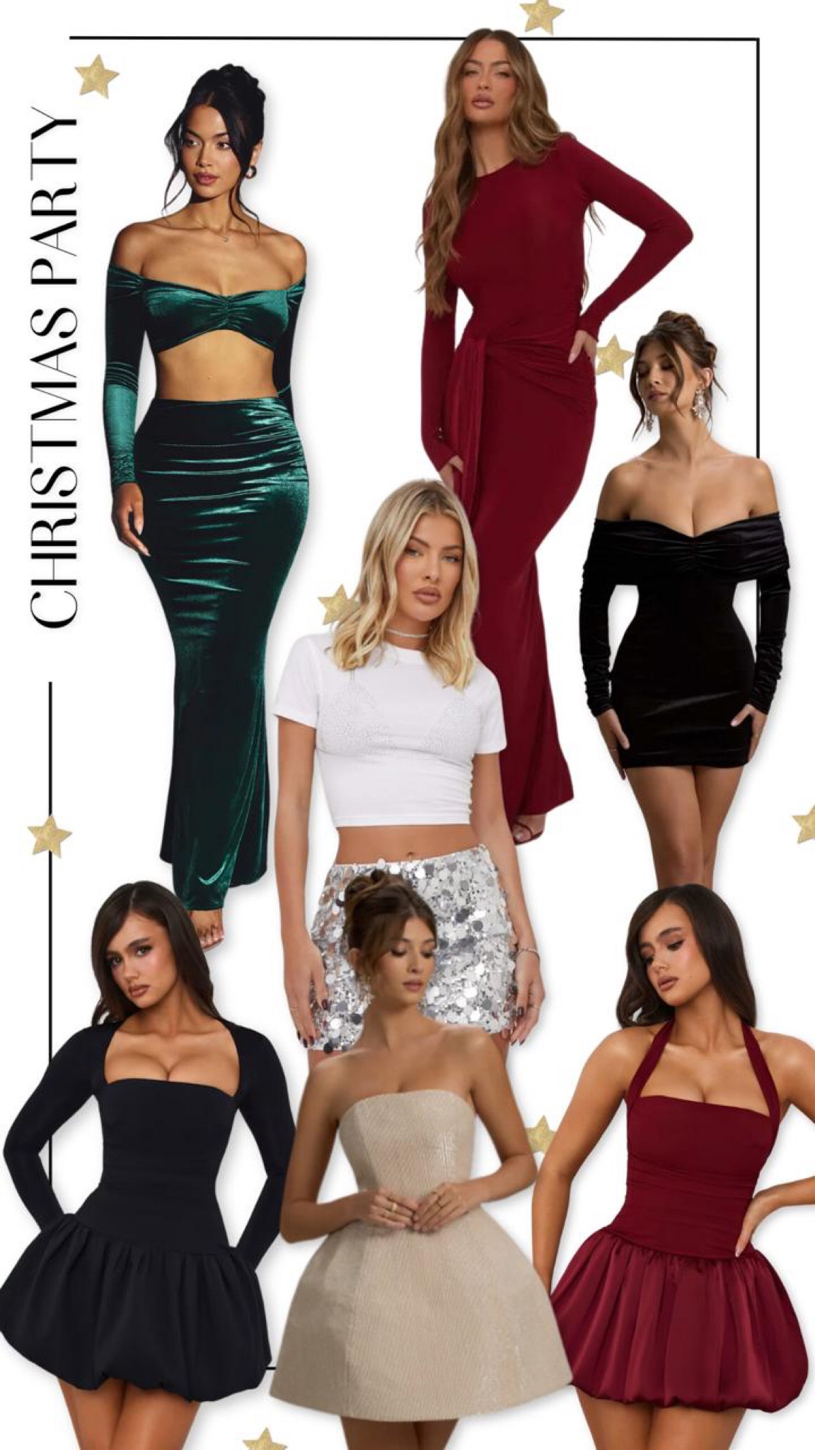 CHRISTMAS PARTY SEASON ✨🎁

These outfits are perfect for the festive holiday season..

Oh Polly long sleeve bubble hem mini dress, Oh Polly halter neck lace-up bubble hem corset mini dress, Club L London cream sequin structured bandeau dress, Club L London black velvet Bardot mini dress, Oh Polly velvet off the shoulder ruched crop top, Velvet mid-rise maxi skirt, Ego mini sequin skirt in silver, Ego long sleeve drape waist maxi dress.

#LTKuk #LTKgiftguide #LTKCyberWeek