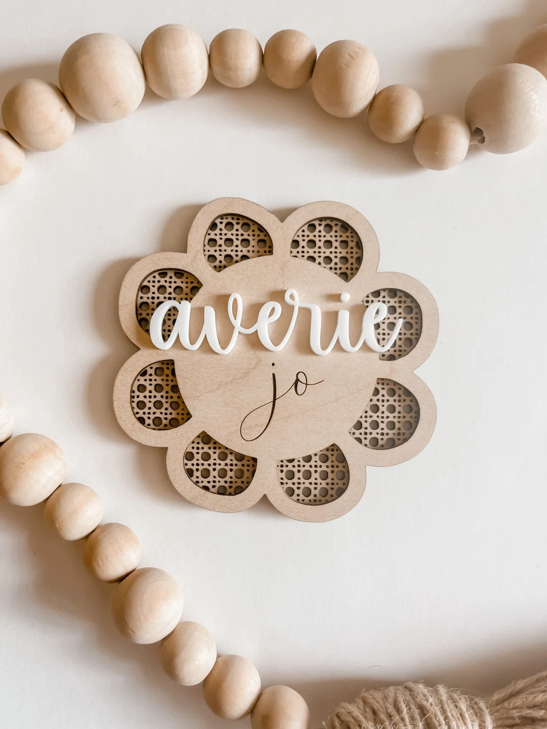 Daisy Rattan Baby Name Sign Daisy Birth Announcement Rattan - Etsy | Etsy (US)