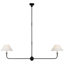 Piaf Large Two Light Linear Pendant | Visual Comfort