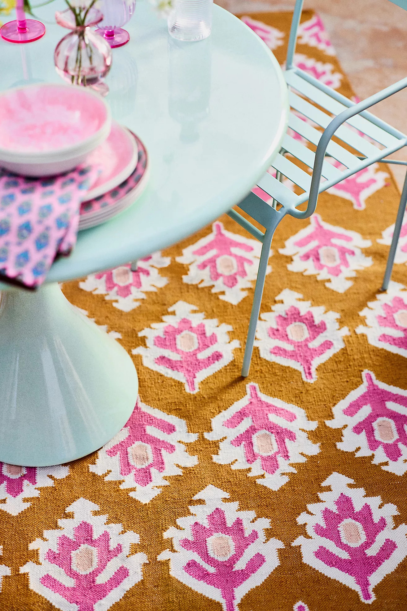 Flatwoven Indoor/Outdoor Floral Rug | Anthropologie (US)