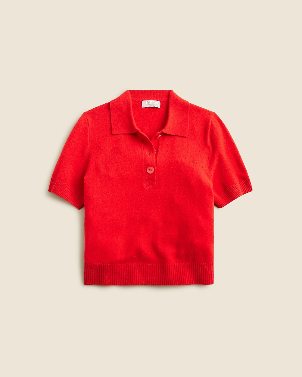 Cashmere cropped sweater-polo | J. Crew US