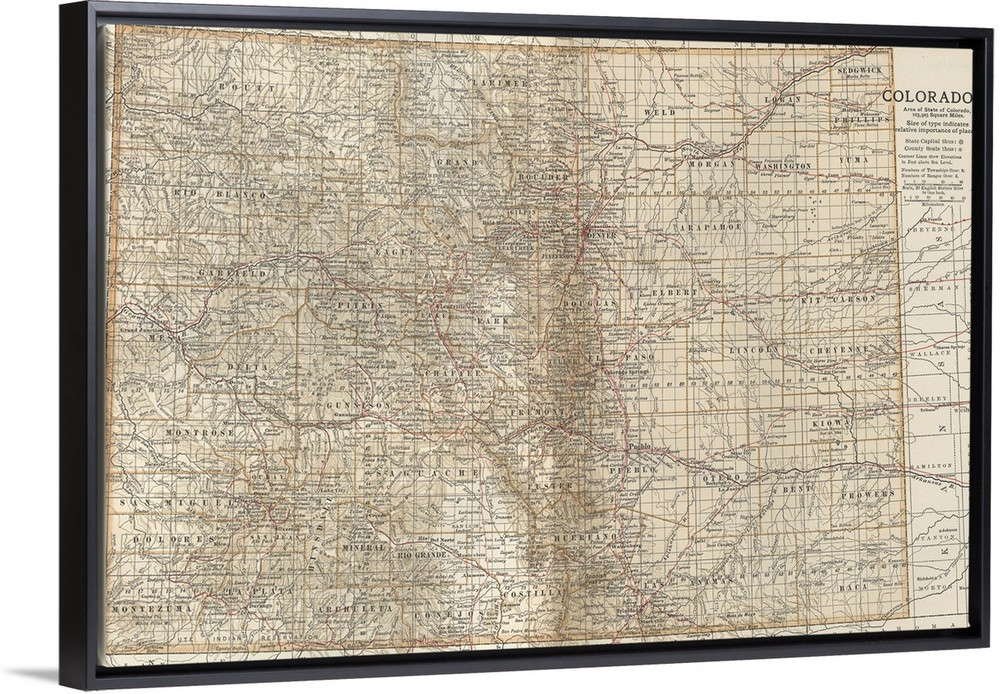 Colorado - Vintage Map Wall Art | Great Big Canvas - Dynamic