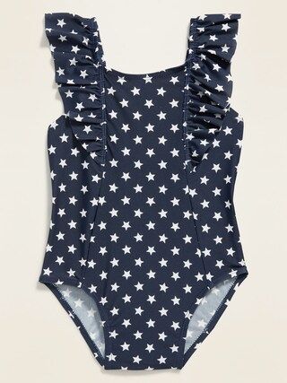 Star-Print Ruffle-Strap Swimsuit for Toddler Girls | Old Navy (US)