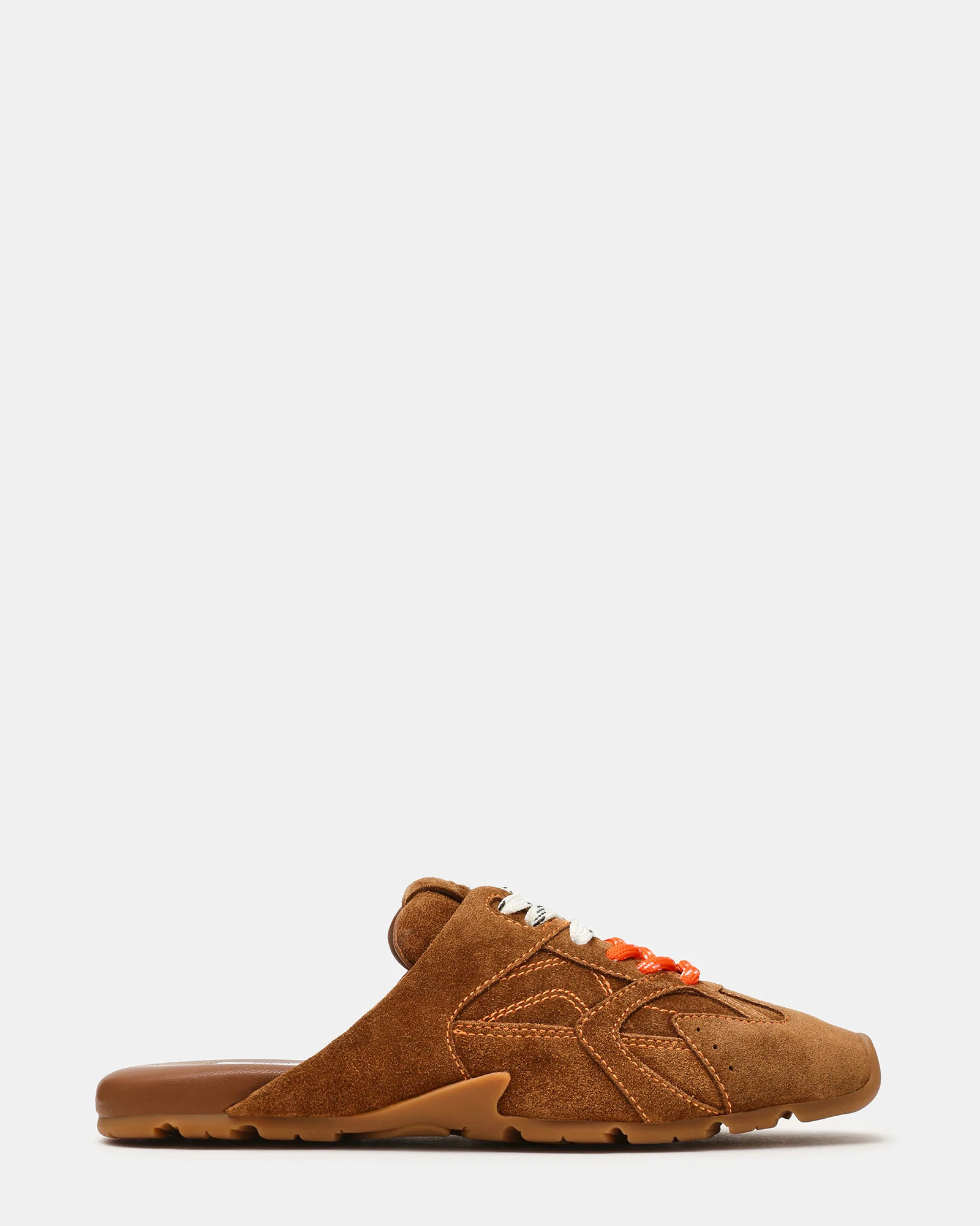 AZIEL MULE Chestnut Suede Low-Top Lace-Up Slip-On Women's Sneaker | Steve Madden (US)