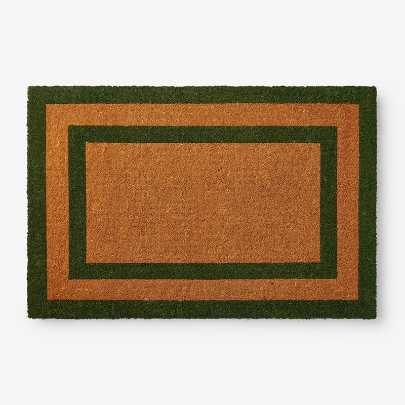 Border Coir Door Mat - Green | The Company Store