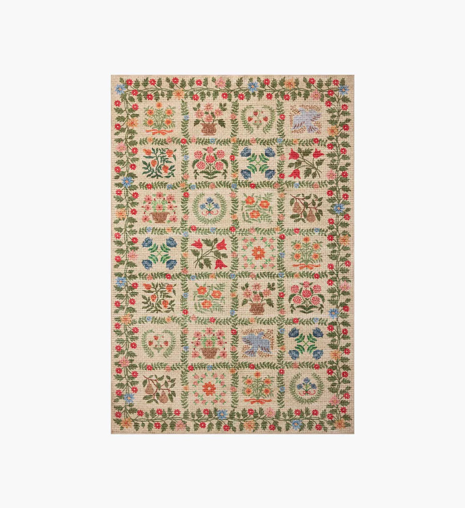 Orchard Helena Washable Rug - Beige | Rifle Paper Co.