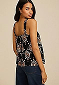 Medallion Print Button Back Tank Top | Maurices