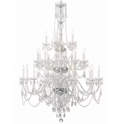Crystorama Lighting Traditional Crystal 25 - Light Chandelier in Polished Chrome | Target