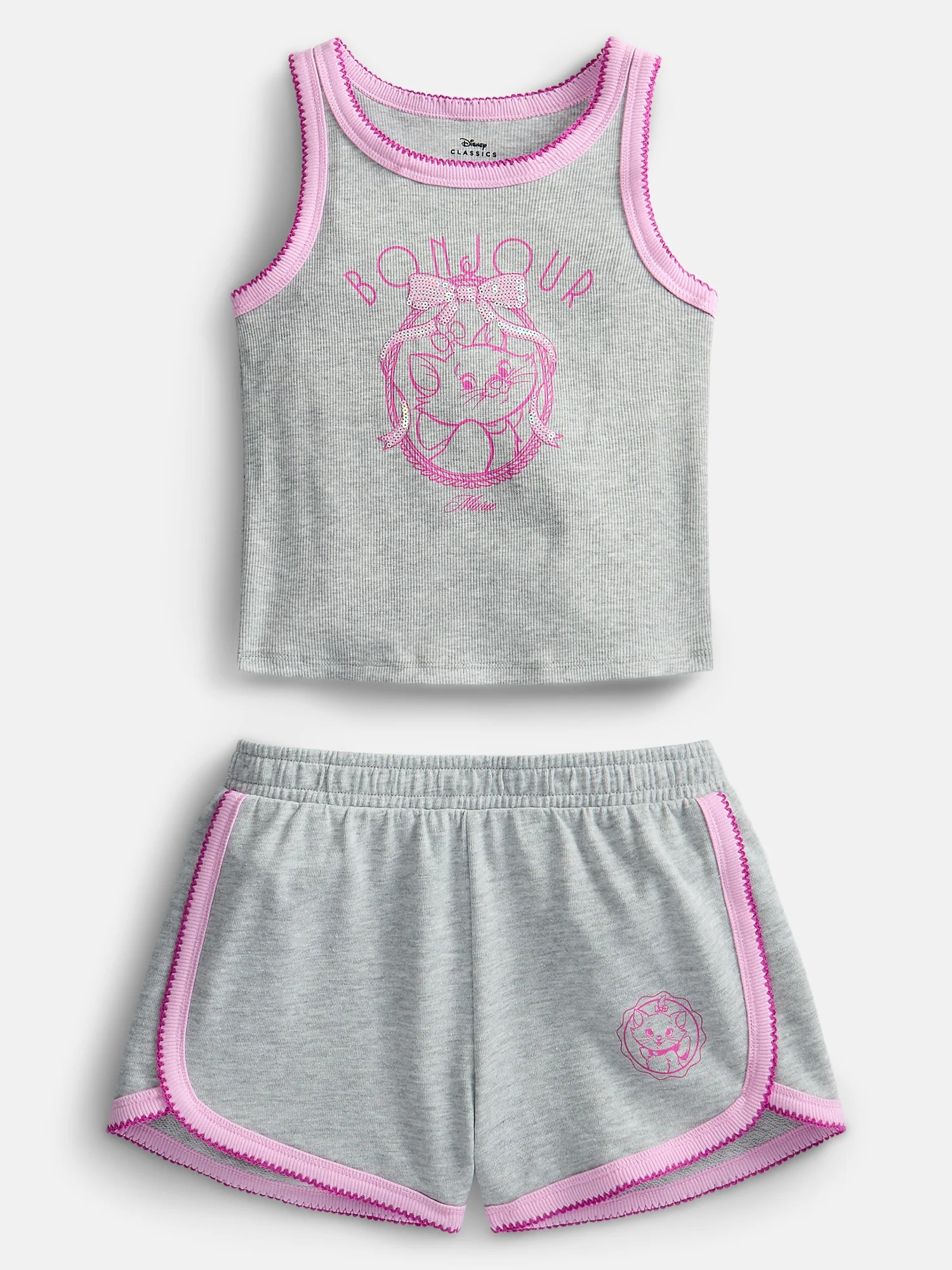 Disney Classics Marie Girls Graphic Tank Top and Matching Shorts Set, 2-Piece, Sizes 4-16 | Walmart (US)