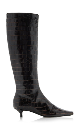 The Slim Embossed Leather Knee Boots | Moda Operandi (Global)