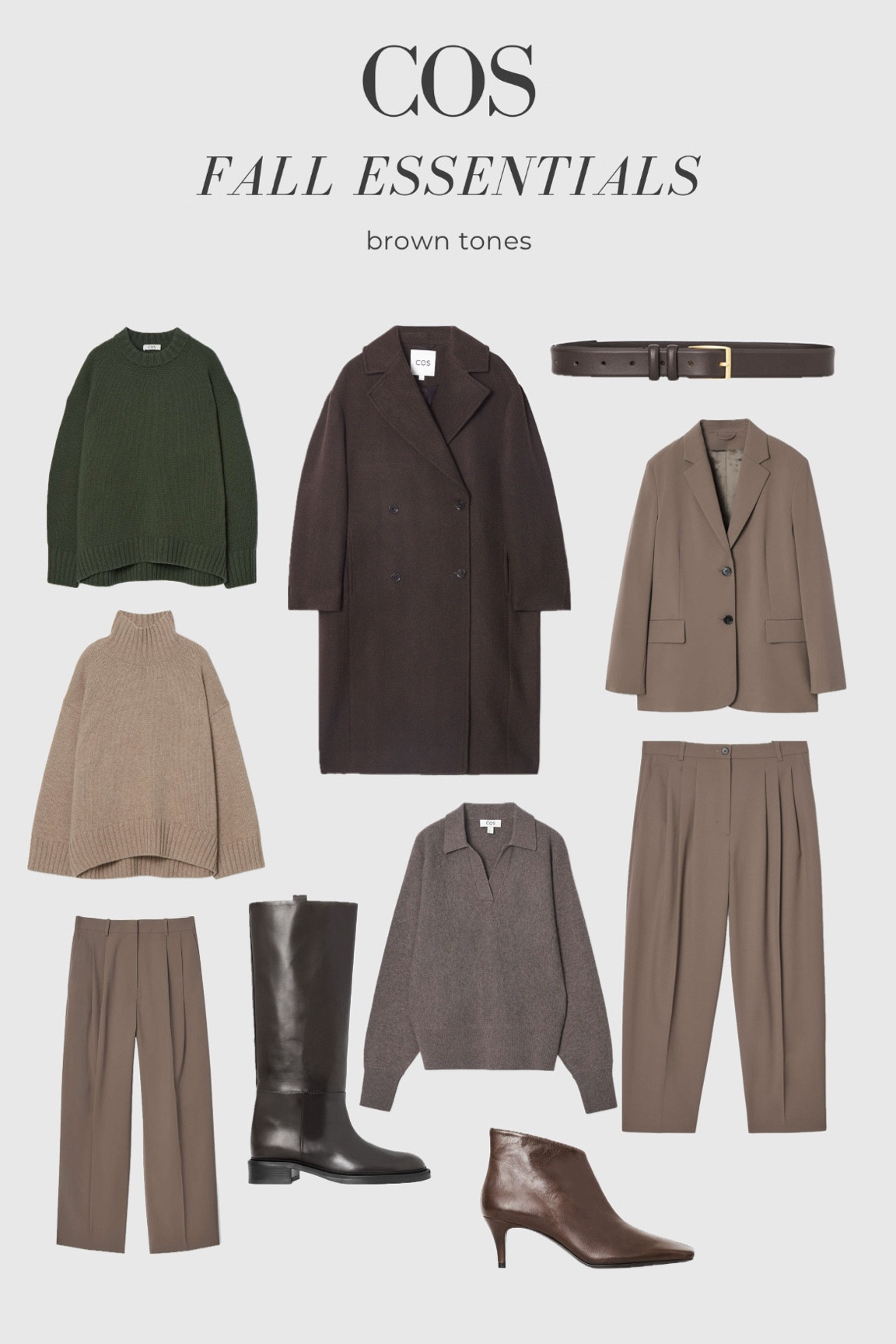 chic brown tones from COS to create a wearable fall winter capsule wardrobe 

#LTKeurope #LTKautumn #LTKworkwear
