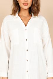 Bobby Button Down Top - White | Petal & Pup (US)