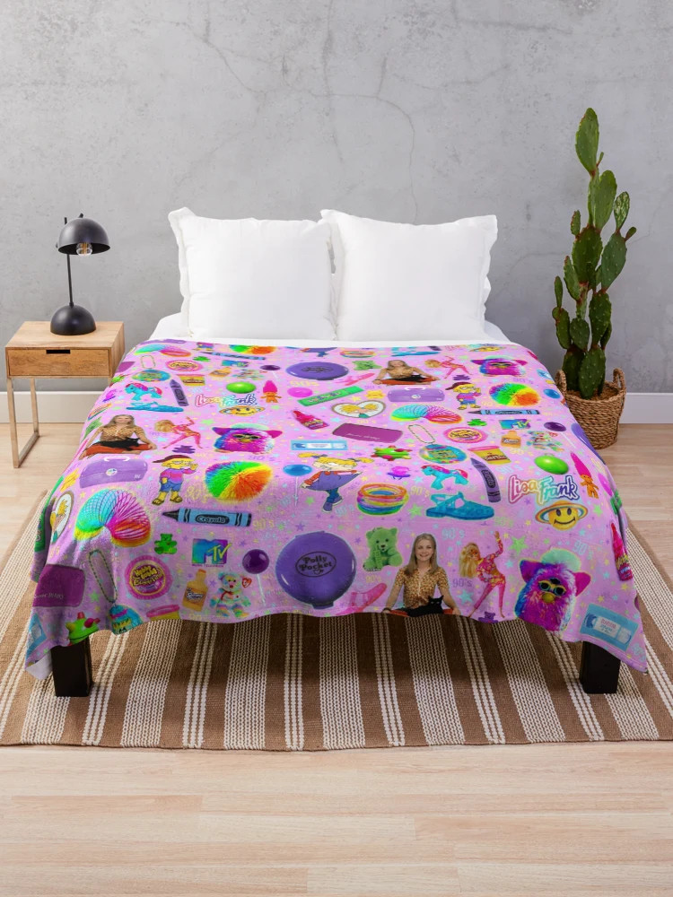 Bubblegum Nineties  Throw Blanket | Redbubble (US)