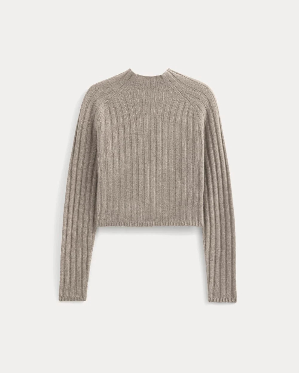 Funnel-Neck Cropped Sweater in Wool Cashmere | Oatmeal | Everlane