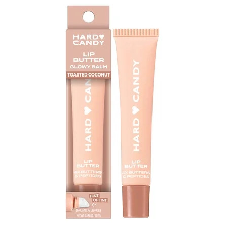 Hard Candy Lip Butter Glowy Balm, Toasted Coconut, Sheer Beige Tint, Shine, Hydration 15mL | Walmart (US)
