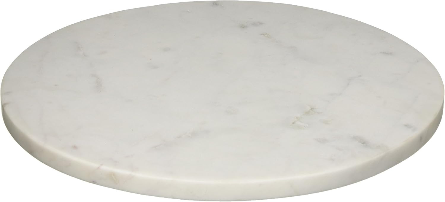 Creative Co-Op Minimalist Round Marble Charcuterie or Cutting Board, White Large | Amazon (US)