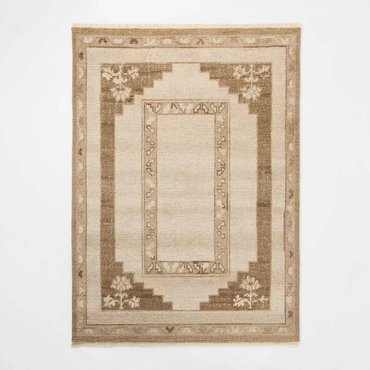 5'x7' Hand Knotted Wool Area Rug Brown/Cream - Threshold™ designed with Studio McGee | Target