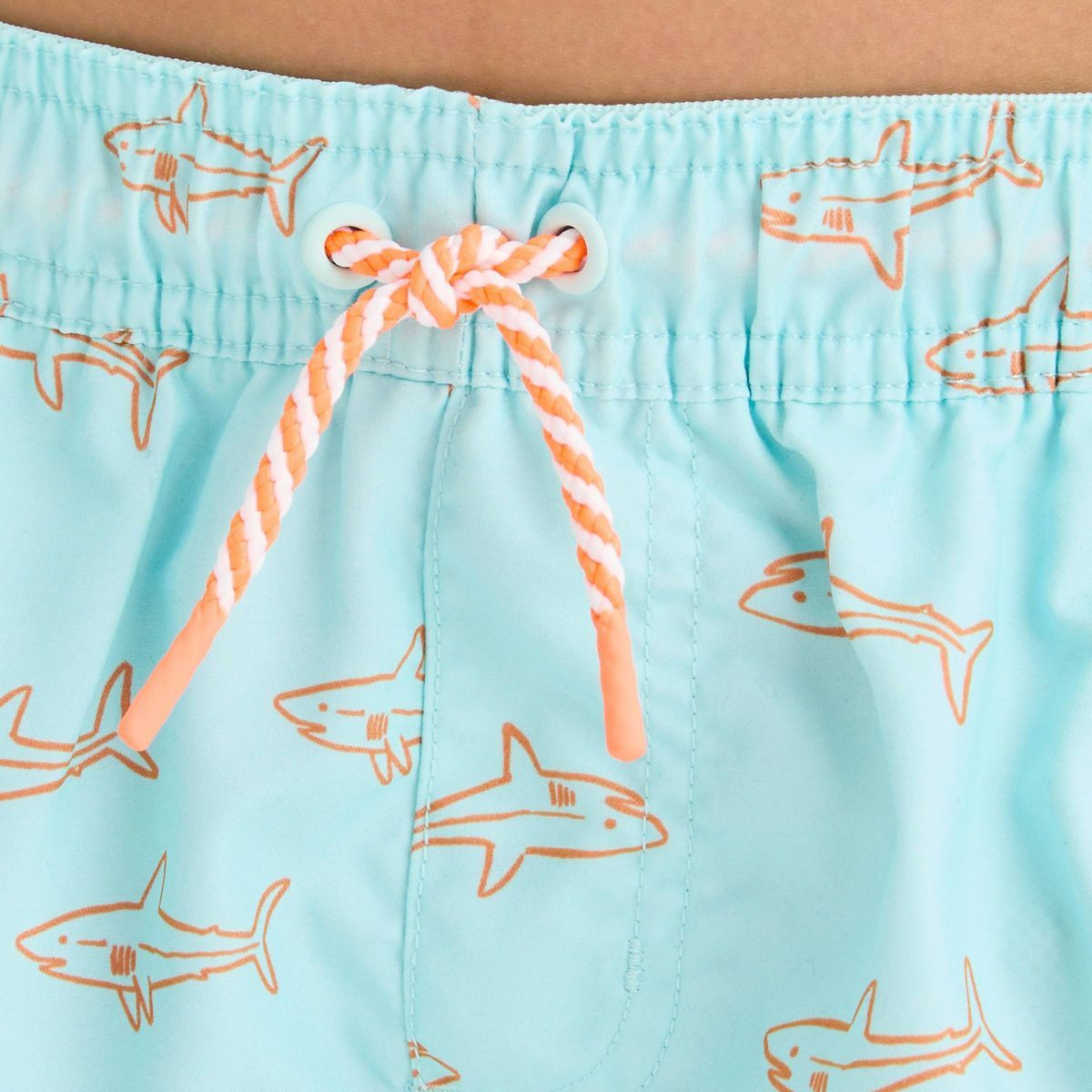 Boys' Sharks Printed Swim Trunks - Cat & Jack™ Blue | Target