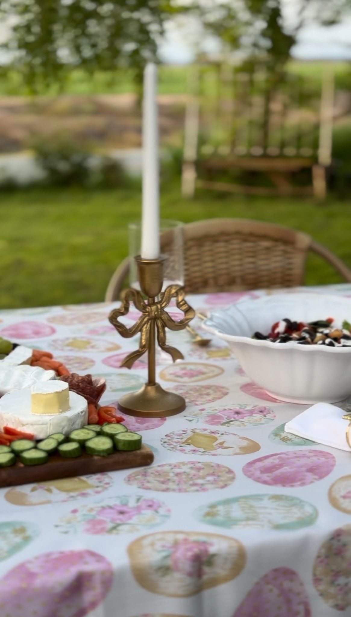 Gorgeous Easter table decor with glam gold bow candlestick holder. 💗

#LTKParties #LTKSeasonal #LTKHome