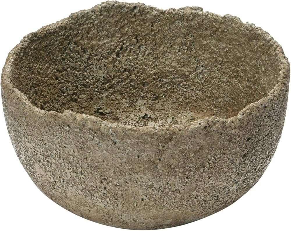 Creative Co-Op Decorative Textured Sandstone Bowl, 9" L x 9" W x 5" H, Brown | Amazon (US)