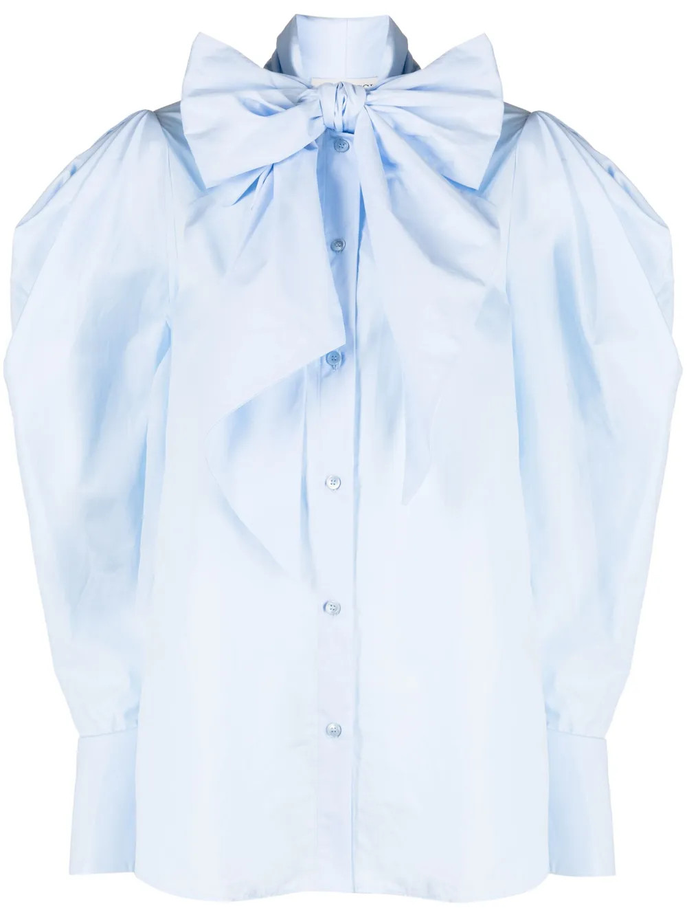Nina Ricci tie-neck puff-sleeve Blouse - Farfetch | Farfetch Global