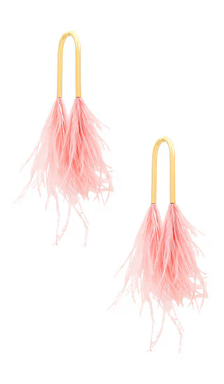 Meta Feather Earring in Azalea | Revolve Clothing (Global)