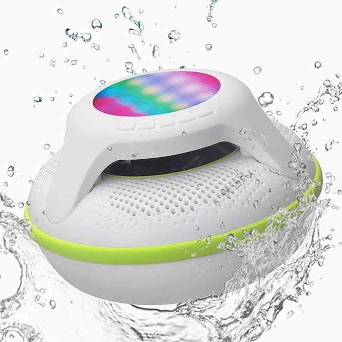 Floating Bluetooth Speaker,Ypllake Pool Speakers Waterproof Shower Bluetooth Wireless IPX7 with L... | Amazon (US)