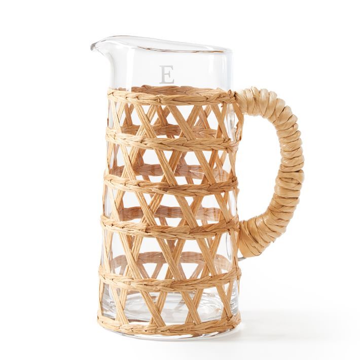 Hand-Woven Cane Pitcher | Mark and Graham