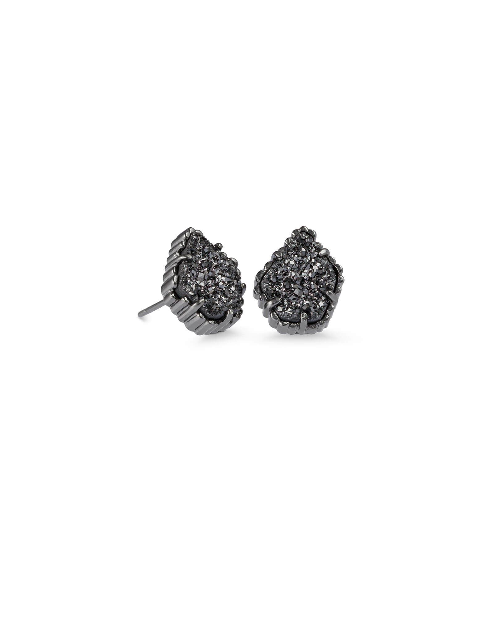 Tessa Gunmetal Stud Earrings in Black Drusy | Kendra Scott | Kendra Scott