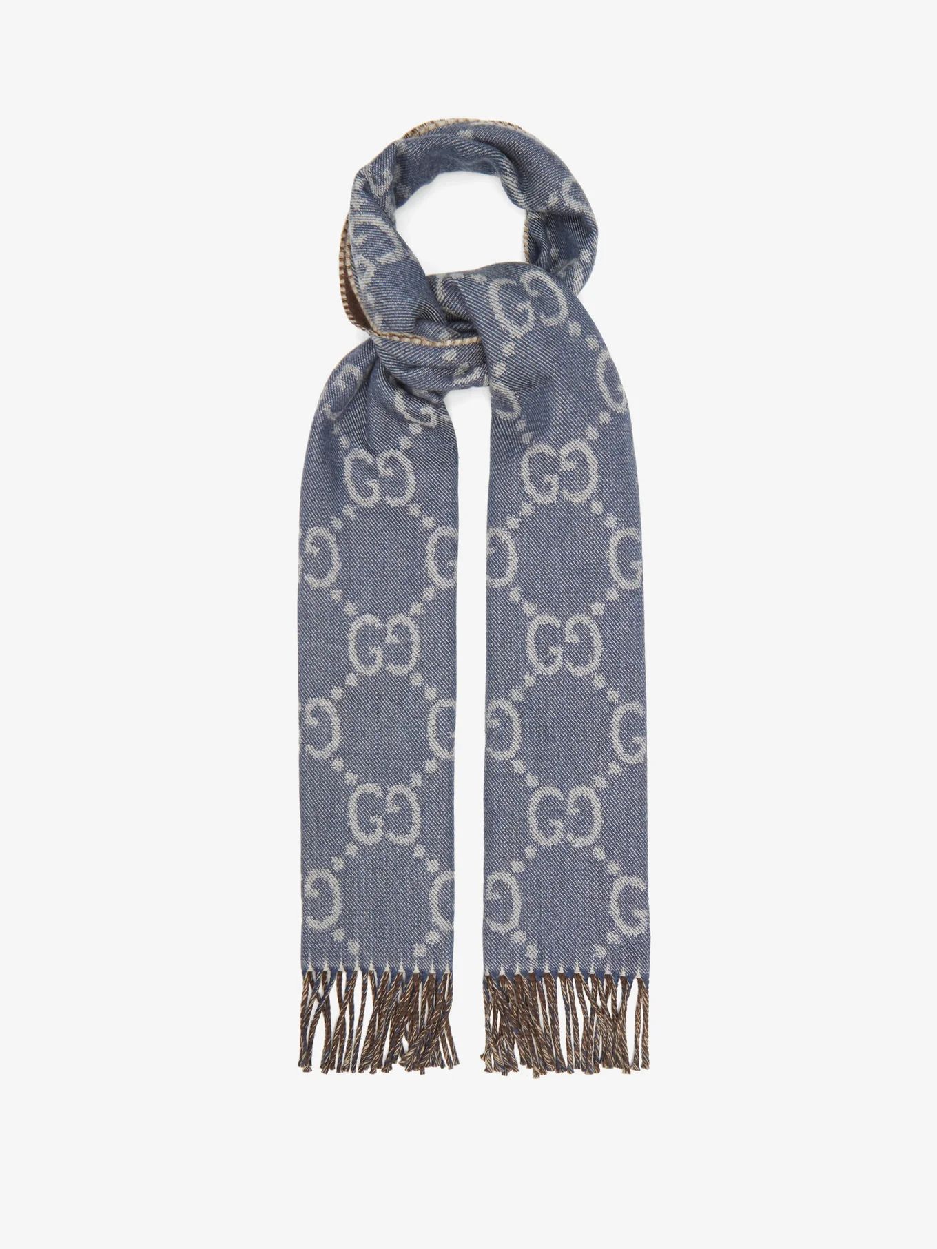 GG logo-jacquard wool scarf | Gucci | Matches (US)