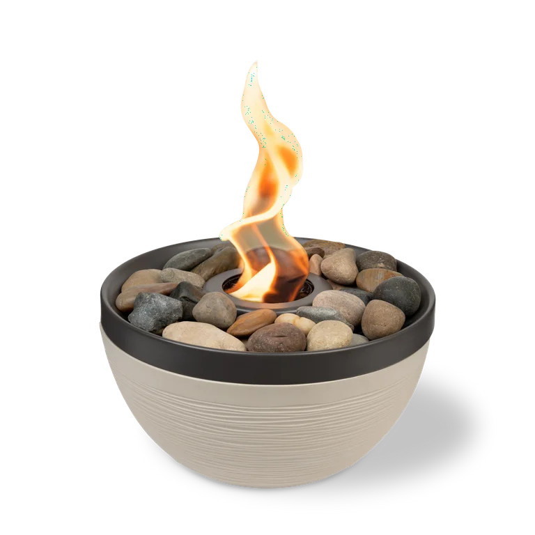 Sterno Medium Tabletop Firepit with Firepit Gel Fuel, Cocoa & Sand, Round, 9.5"D x 5" H | Walmart (US)