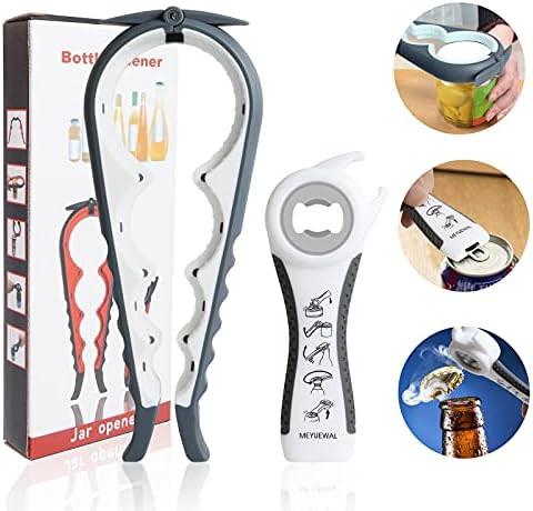 Jar Opener, 5 in 1 Multi Function Can Opener Bottle Opener Kit with Silicone Handle Easy to Use for  | Amazon (US)