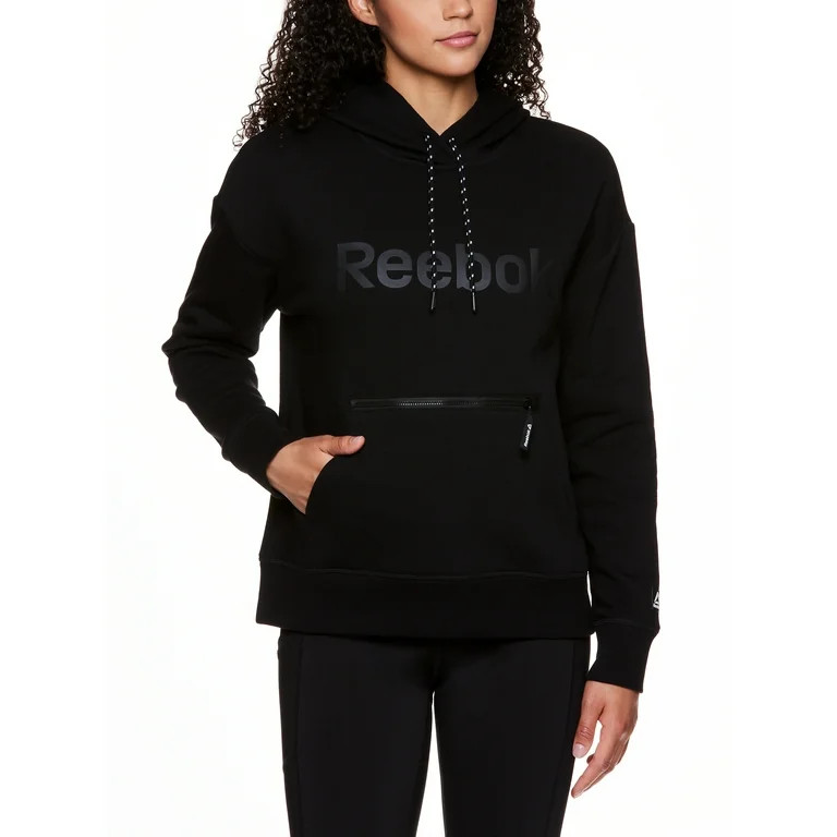 Reebok Women's Super Soft Cropped Gravity Hoodie with Zipper Pocket | Walmart (US)
